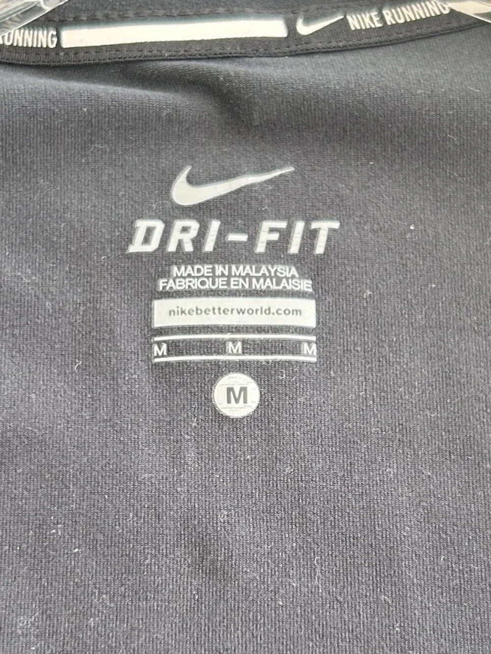 Nike Womens DriFit Black Track Running Jacket size Medium